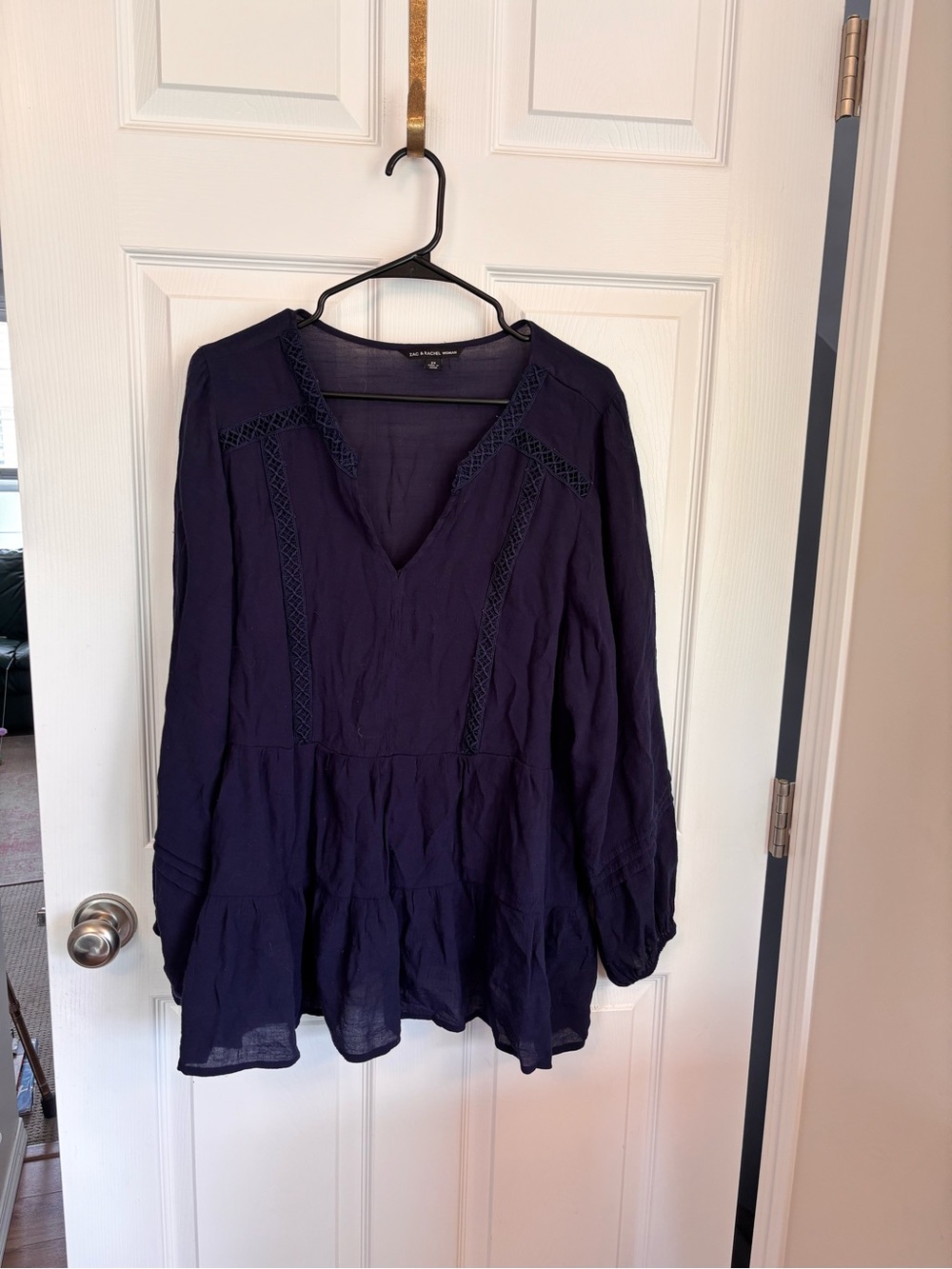 Zac & Rachel Navy Tiered Peasant Tunic